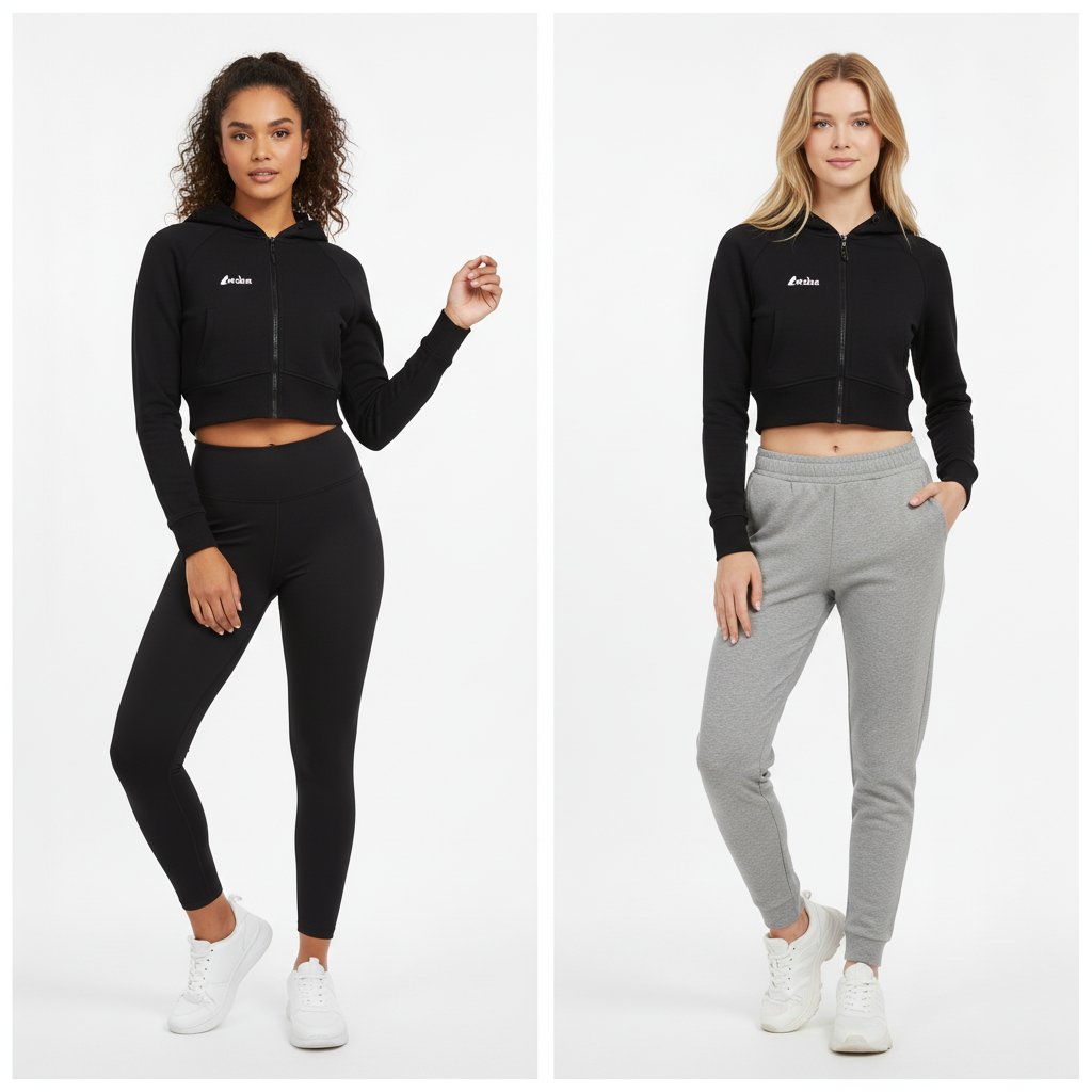 PROJECT REALM CAMA Cropped Zip-Through Smart Hoodie